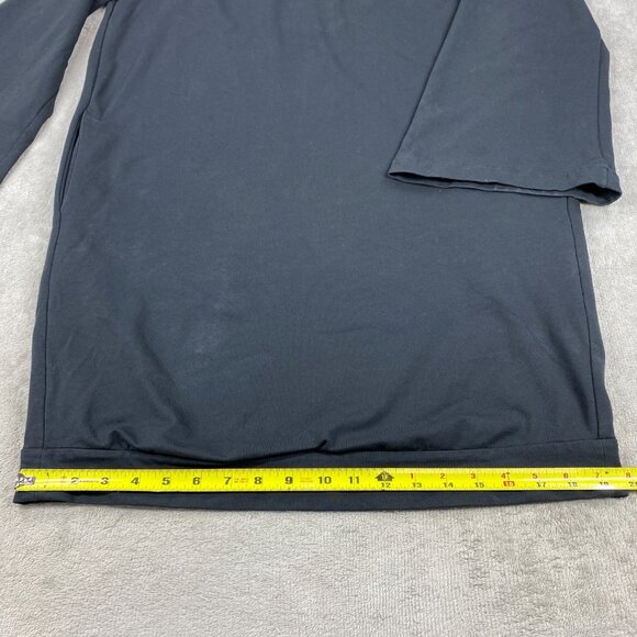 Brunello Cucinelli Pockets Hoodie Dress Womens Large Black Long Sleeve Italian - Picture 8 of 16